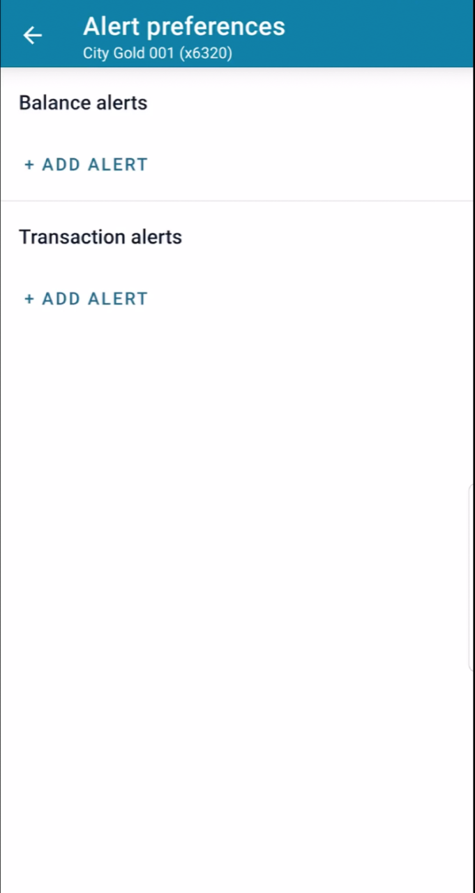 Alerts Setup: Screenshot 3